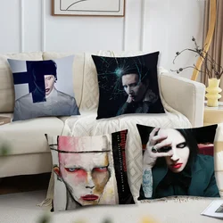 Marilyn Manson One Assassination Under God Pillow Case Living Room Sofa Cushion Cover Suitable For Home Bedroom Room Decoration