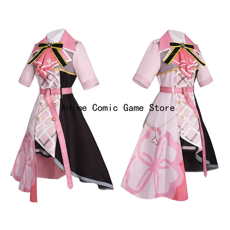 Yoisaki Kanade Pjsk أزياء تنكرية شعر مستعار أنيمي مشروع Sekai الملونة المرحلة تأثيري ملابس حفلات الهالوين للنساء