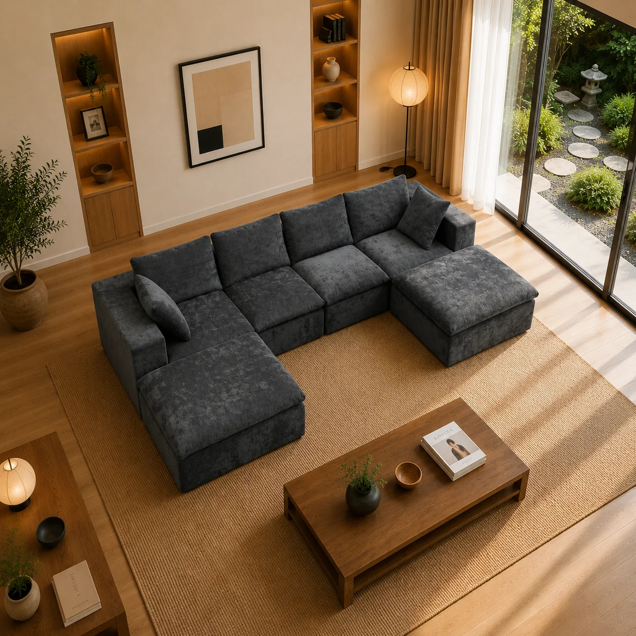 Modern Minimalist Compressed Sofa Vacuum Wrapped For Condo & Apartment