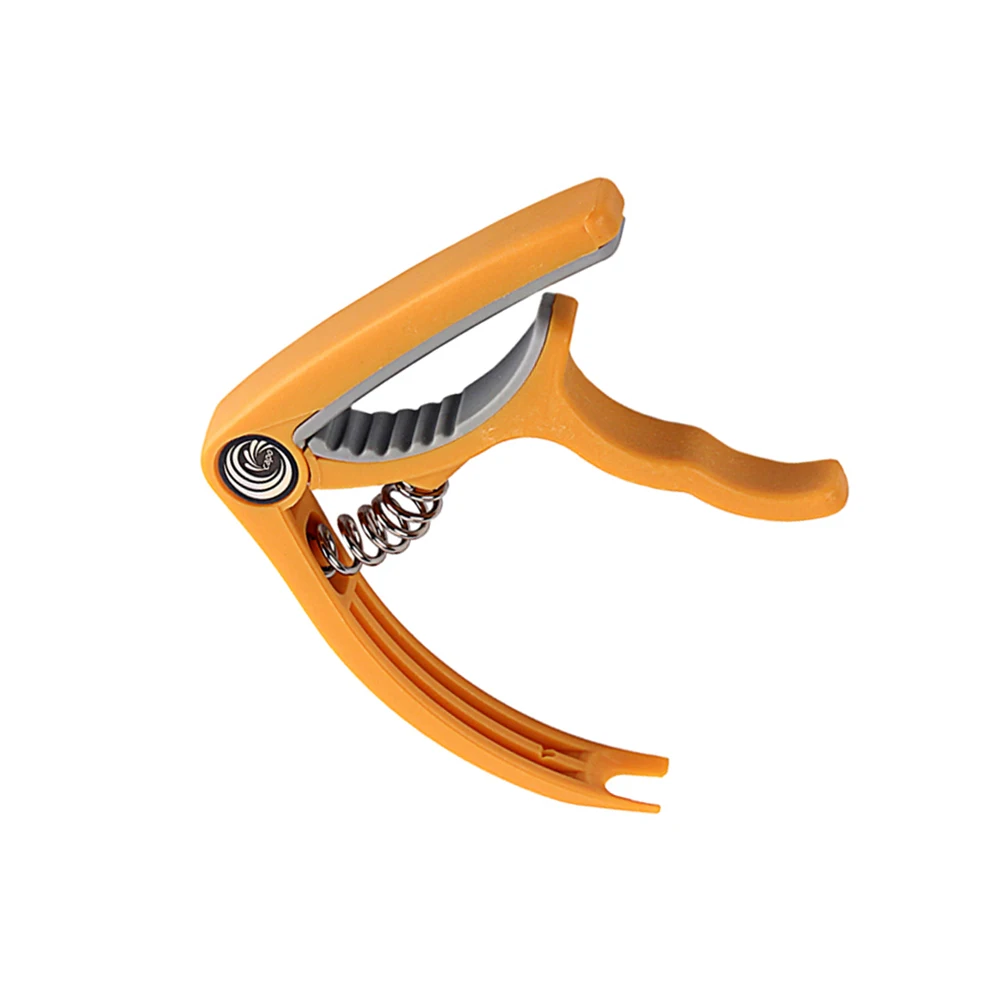 

Capo For Guitar Ukulele Banjo Mandolin Electric Acoustic Key Clip On Tuner Orange Durable Resistant
