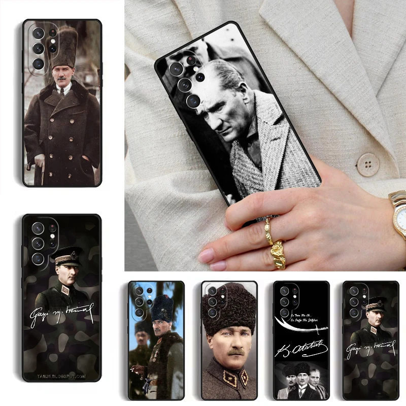 Mustafa Kemal Ataturk Phone Case for Samsung Galaxy S26 S25 Ultra S24 S23 S22 S21 Plus Note 10 Bumper Cover