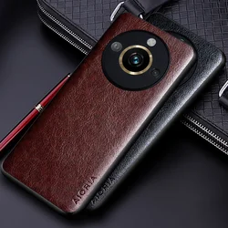 Luxury PU leather Case for Realme 11 10 9 Pro Plus 11x 9i 5G 4G Business solid color design phone cover Soft TPU&Hard PC