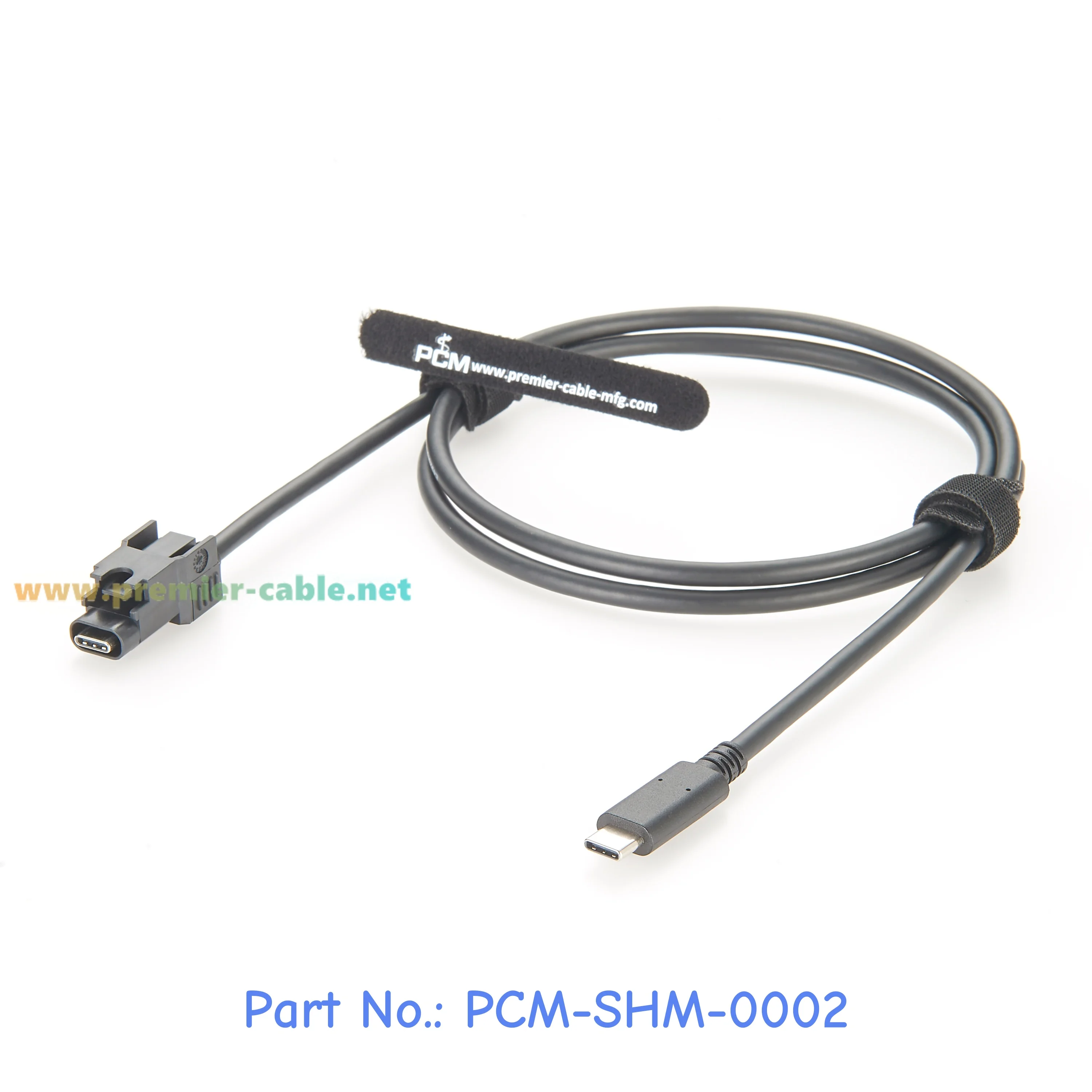 كابل توصيل USB 3.1 Type-C ذكر إلى HSBridge USB 3.1 Type-C A Code Male للسيارات متوافق مع Amphenol CAA00USBC001150