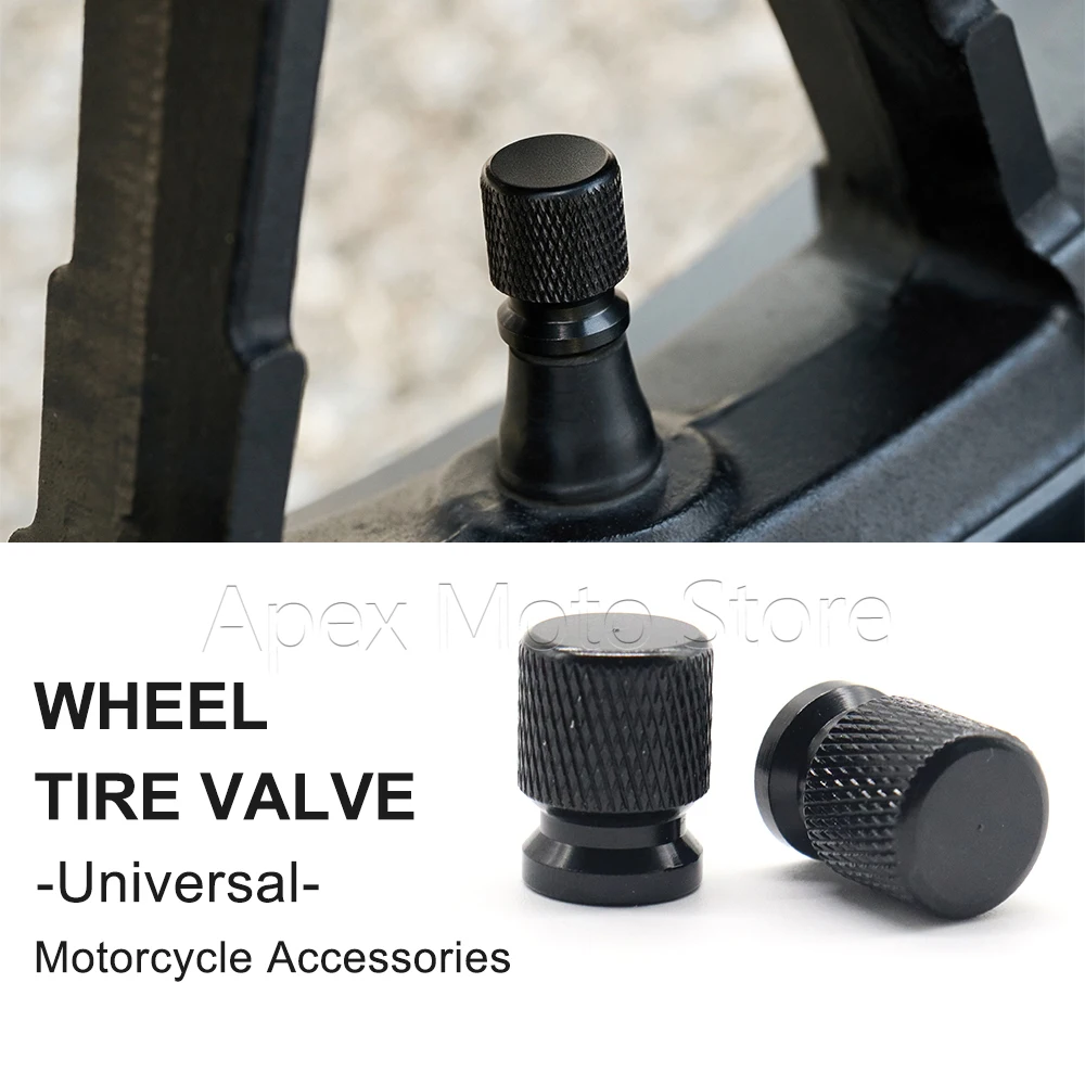 Universal Motorcycle Accessories CNC Aluminum Wheel Tire Valve Caps Tyre Stem Covers Airdust Waterproof