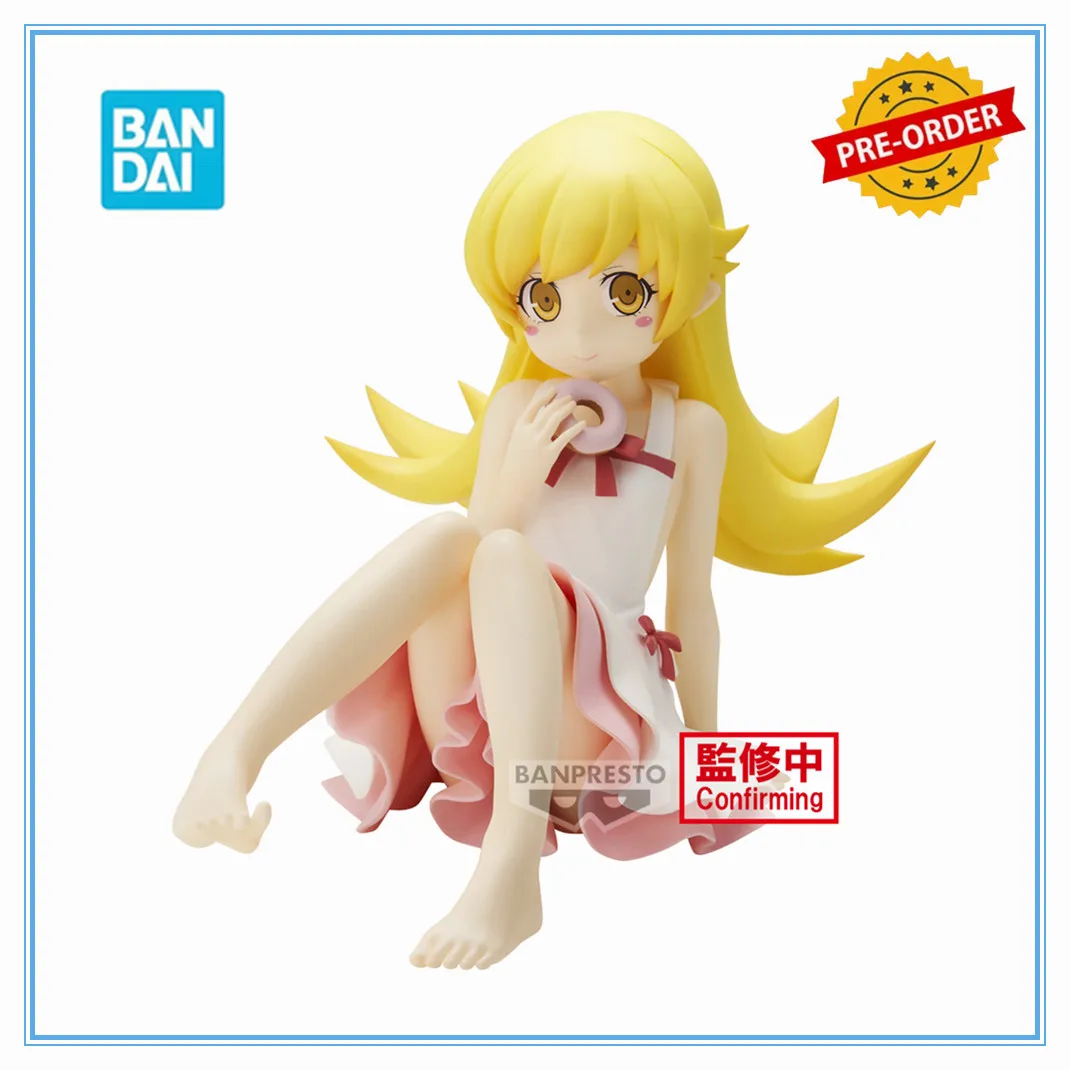 Original BANDAI Nisioisin “MONOGATARI Series” -Relax time-Shinobu Oshino Anime Action Figure Desktop Collector Figurine Doll