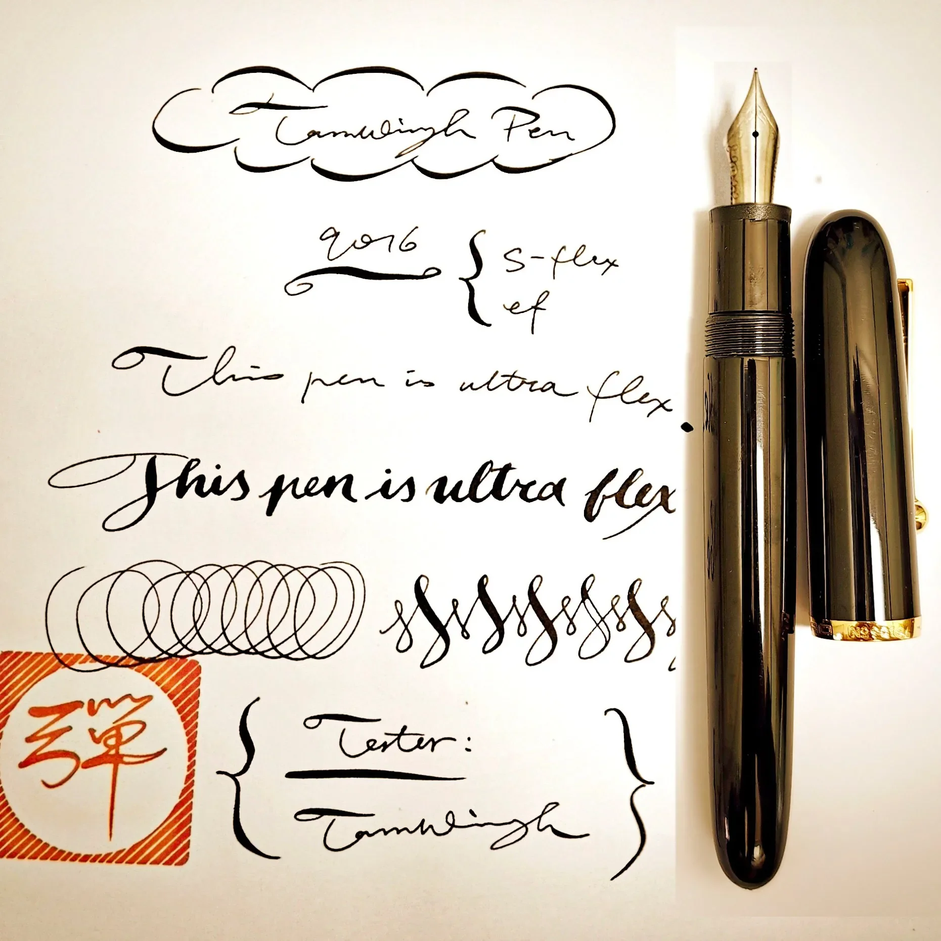 Новая потрясающая перьевая ручка Jinhao 9016 с суперэластичным гибким пером, модифицированная гибкая ручка для скетчинга, рисования цветов, круглой формы, готический стиль, мягкая, гибкая.