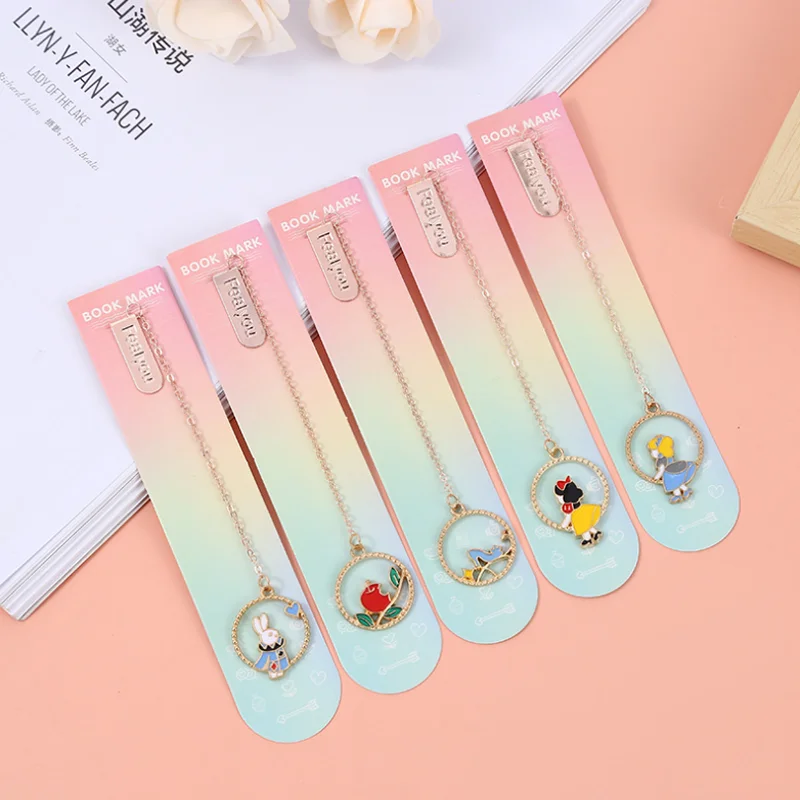 

Little Rabbit Apple Bookmark Cute Accessories Coloring Embossing Book Mark Page Folder Student Office School Supplies Stationery