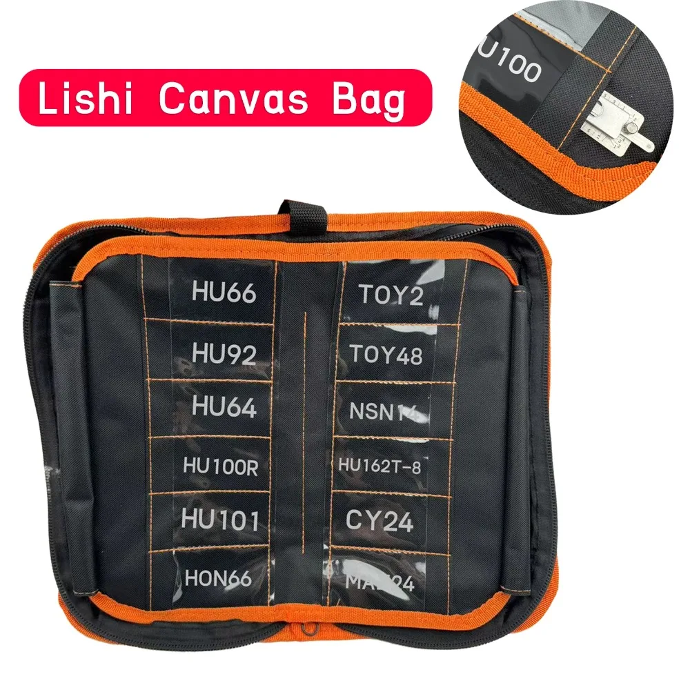 

Сумка-органайзер LISHI 2-в-1 для инструментов и ключей, 50/74 шт., с удобной ручкой, для инструментов и лезвий LISHI, модель MR.LI TOOLS CASES