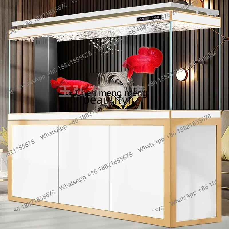 

X Aluminum living room large water-free bottom filter ultra-white aquarium entrance against fish tank