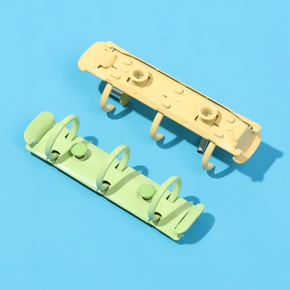 Stationery DIY Accessory Refillable Metal 3 Holes Ring Binder Notebook Binding Hoops Binder Clip Loose-leaf File Folder