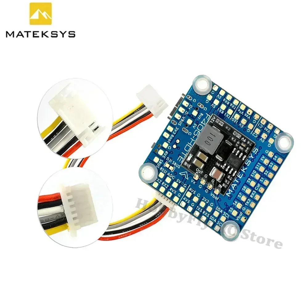 TopEsMATEK F405-HDTE F4 Flight Controller STM32F405 Built-in Dual BEC OSD Blackbox 3~12S LiPo 30X30mm For FPV Drone Instead F722