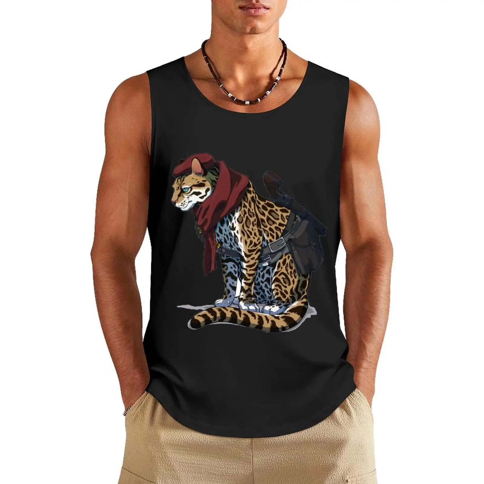 Revolver Ocelot Tank Top quick-drying t-shirt male top t-shirt for man