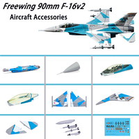 Freewing 90mm F-16v2 Aircraft Accessories Fuselage Main Wings Nose Cover Cockpit Vertical Tail Flat Tail Missile Sticker