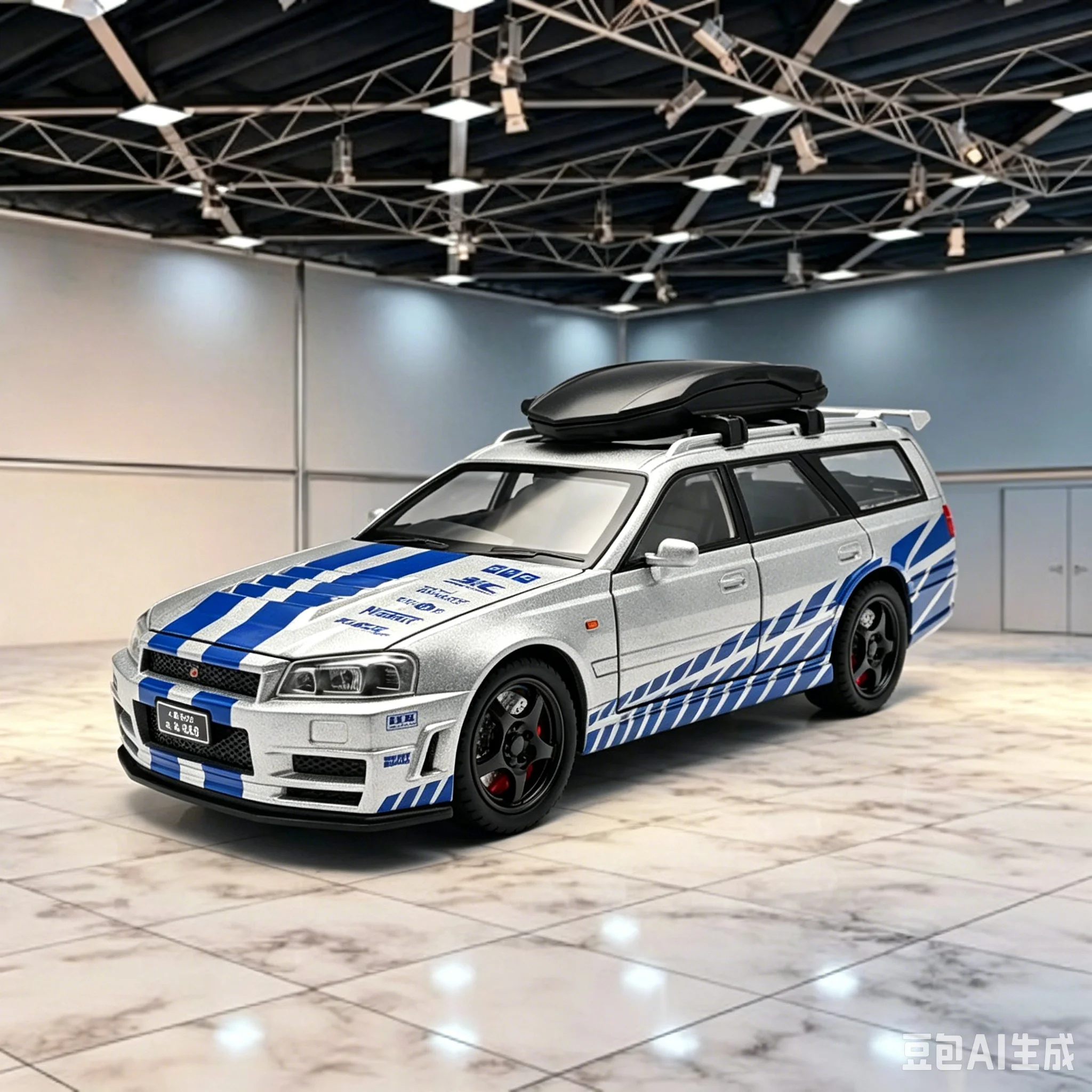 

1:22 GTR R34 Stagea 260RS WC34 Wagon Alloy Diecast Model Car Sound & Light Ornaments Toy And Collection Hobbies Gifts