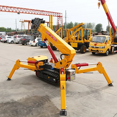 Factory Direct Sale Diesel Engine Driven Telescopic Boom Crane High Quality Small Hydraulic Spider Crane