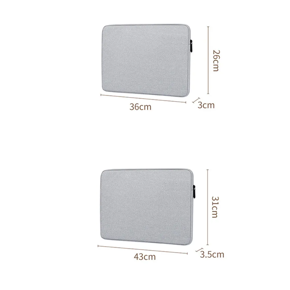 13 Inch Laptop Pouch Protective Shock Resistant Anti Slip Soft Lined Computer Bag for Notebook Travel Work School Gift Grey