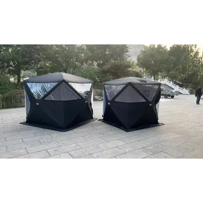SM Outdoor Portable Four-season Waterproof Sauna Room Tent Quick Automatic Opening Durable Oxford Fabric Wood Burning Stove