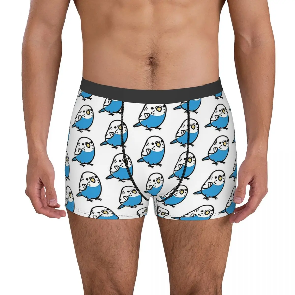 Chubby Blauw Budgie Vrouwelijke Chibi Mini Underpants Katoenen Slipje Mannelijke Ondergoed Comfortabele Shorts Boxer Briefs