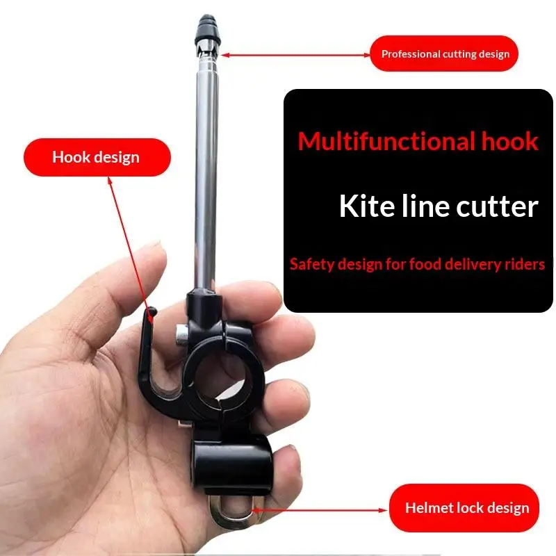 1Set Motorcycle Flagpole Riding Modification Anti Cutting Throat Antenna Motorcycle Anti Kite Line Cutting Device Scooter