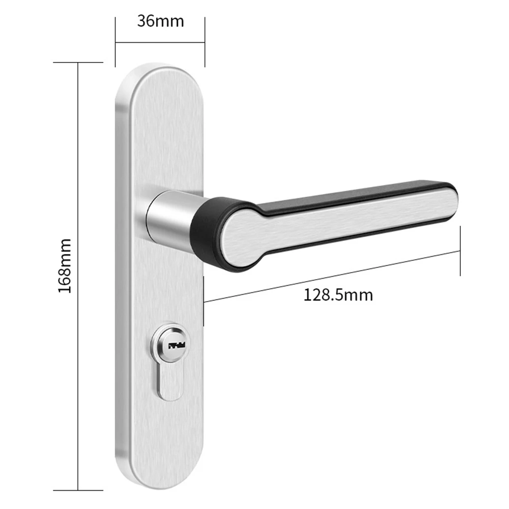 Single Tongue Lock Stainless Steel Door Lock Compatibility With Door Thickness Enhanced Security Adjustable Door Handle Lock
