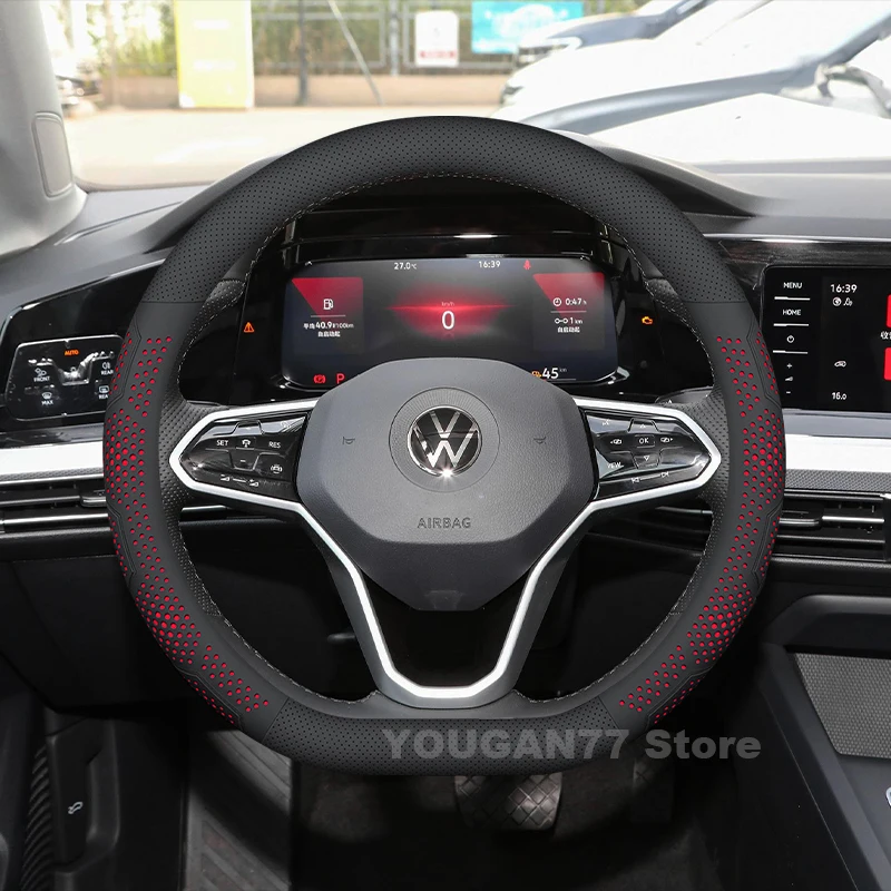 

Leather Car Steering Wheel Cover For Volkswagen Golf MK7 MK4 MK6 MK8 2013-2025 Auto Steering Wheel Volkswagen Golf Accessories