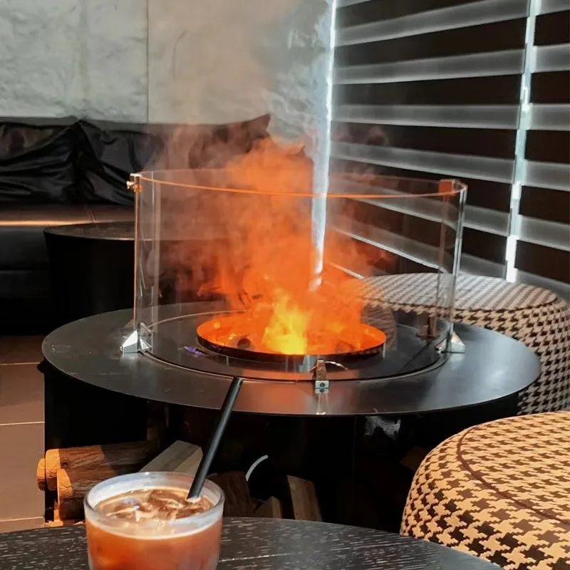 Customized Home Electric Metal Fireplace Core Simulated Campfire Basin Fake Flame Decoration 3D Atomized Heater