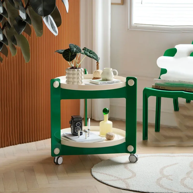 

Creative Nordic Coffee Round Tables Living Room Mobile Sofa Side Small Tea Table Modern Service Desks Auxiliary Furniture Home