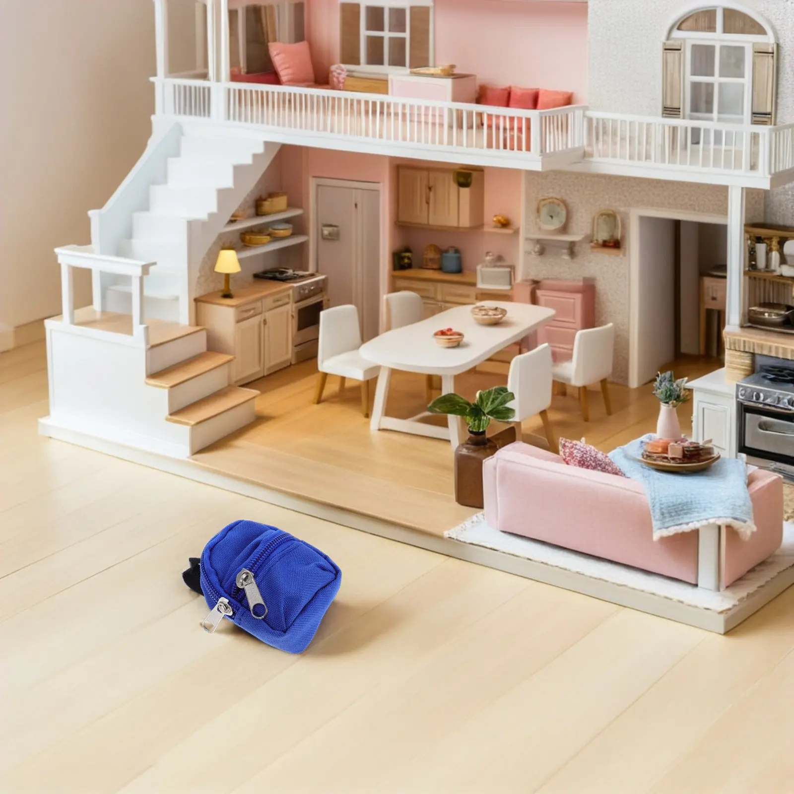 10Pcs Zipper Backpack for Mini Dress Up Accessories Functional Small Pouches Vibrant Cartoon Design for Children's