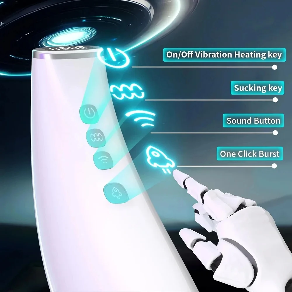 New White Strong Male Masturbator Cup 10 Sucking Modes Real Oral Vagina Vacuum Sound Adult Pleasure Device For Men 18 Plus 5