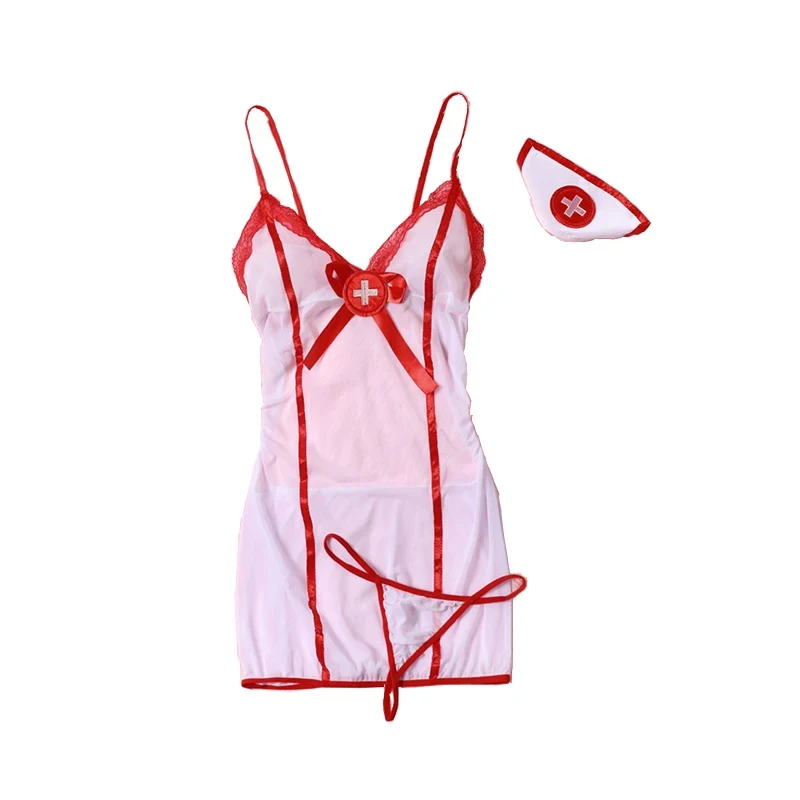 2027 Lingerie Set  Underwear Set Transparent Porno Lace  Bra And Panty Garter Set Costumes  Hot  Nurse Set