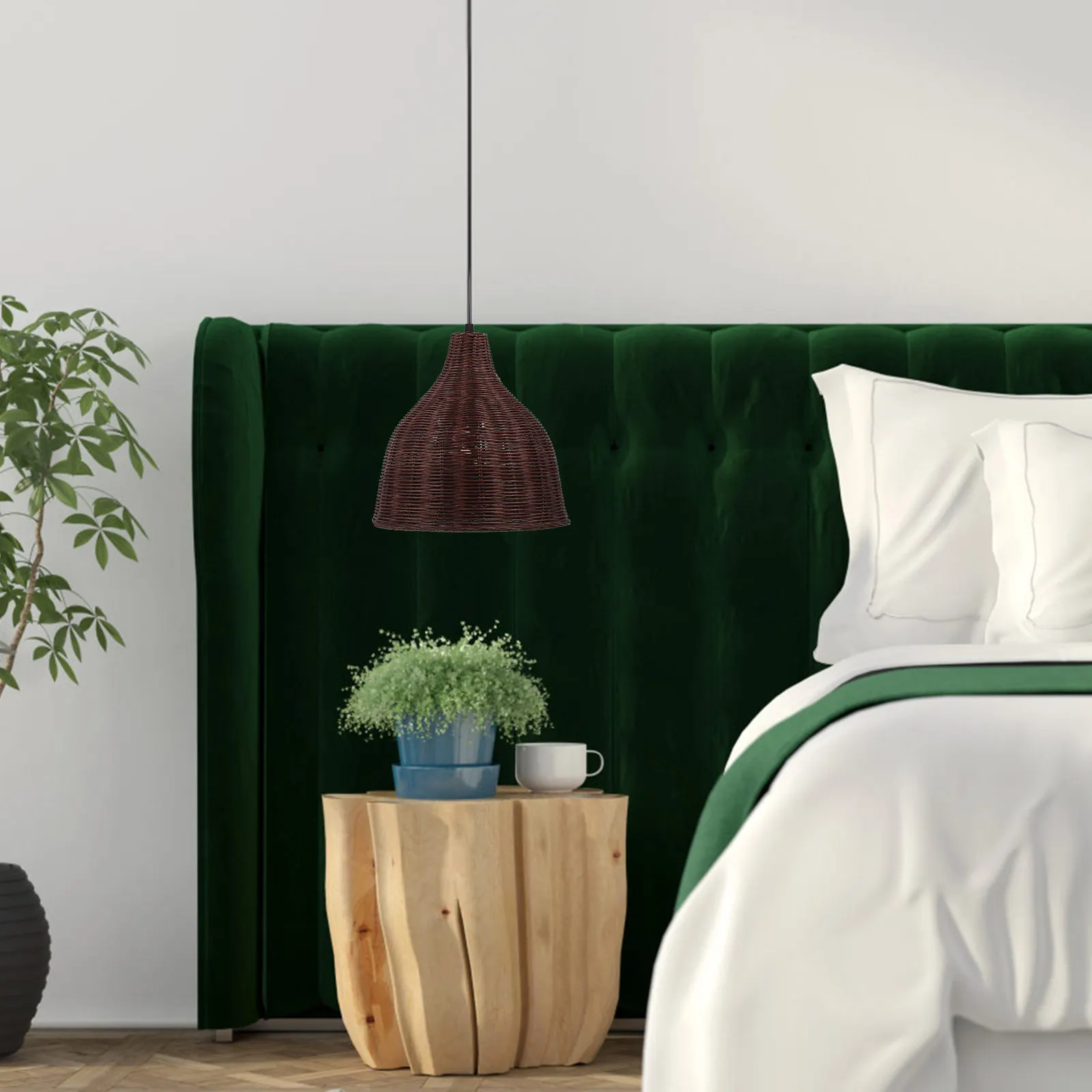 

Rattan Woven Lampshade Durable Light Cover Living Room Bedroom Decor Rattan Lamp Shade Ceiling Lampshade Home Lighting