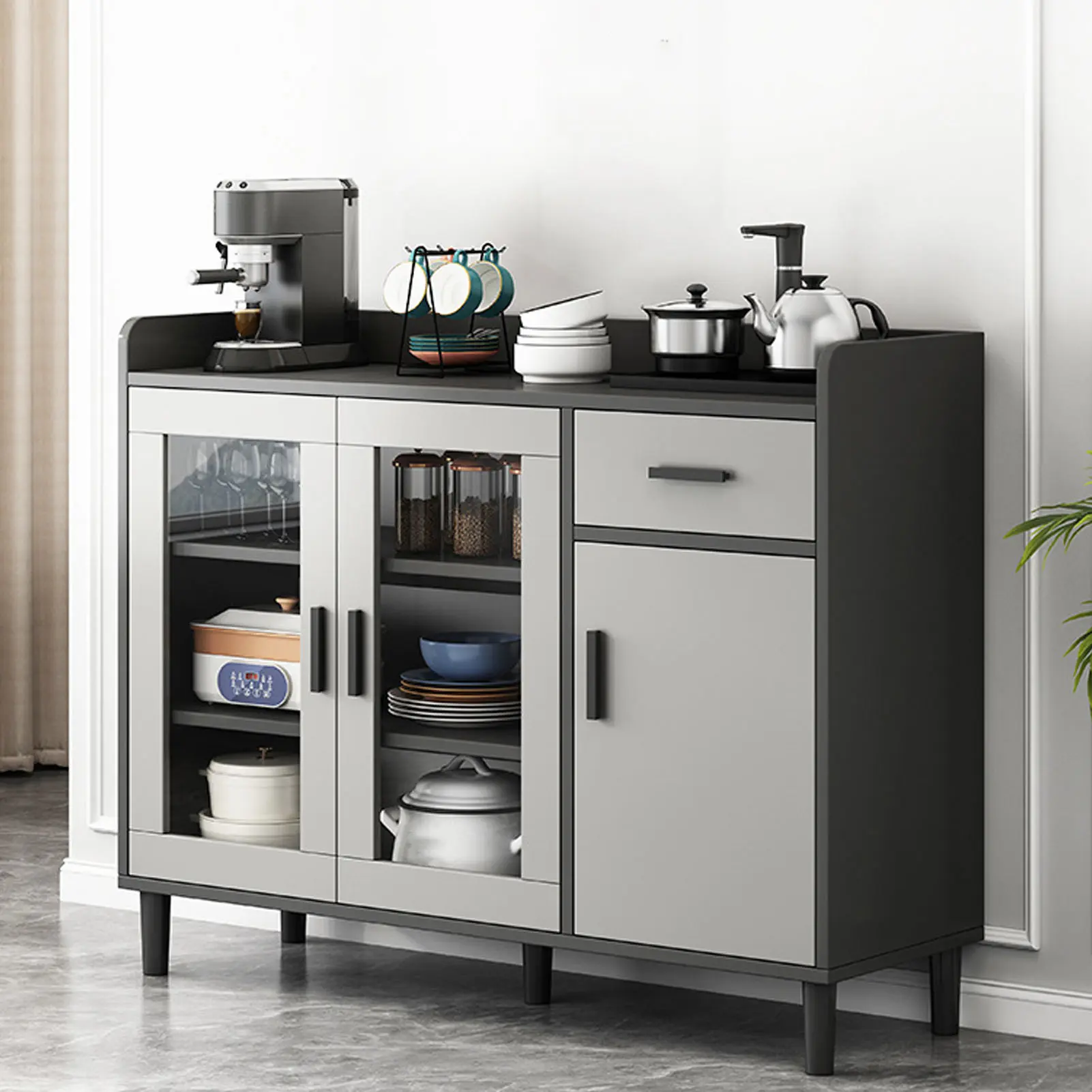 

Living Room Sideboard Modern Simple Light Luxury Kitchen Storage Sideboard Tea Cabinet for Home Dining Room Coffee Bar Cabinet