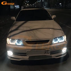 For Toyota Chaser JZX100 Ultra Bright Day Light Turn Signal DTM Style LED Angel Eyes Halo Rings Kit