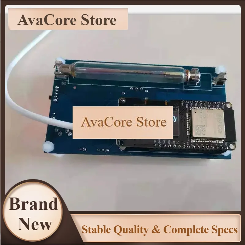 AvaCoreDIY Assembled Nuclear Radiation Detector Kit GM Miller Tube Geiger Counter Module Sound Light Alarm