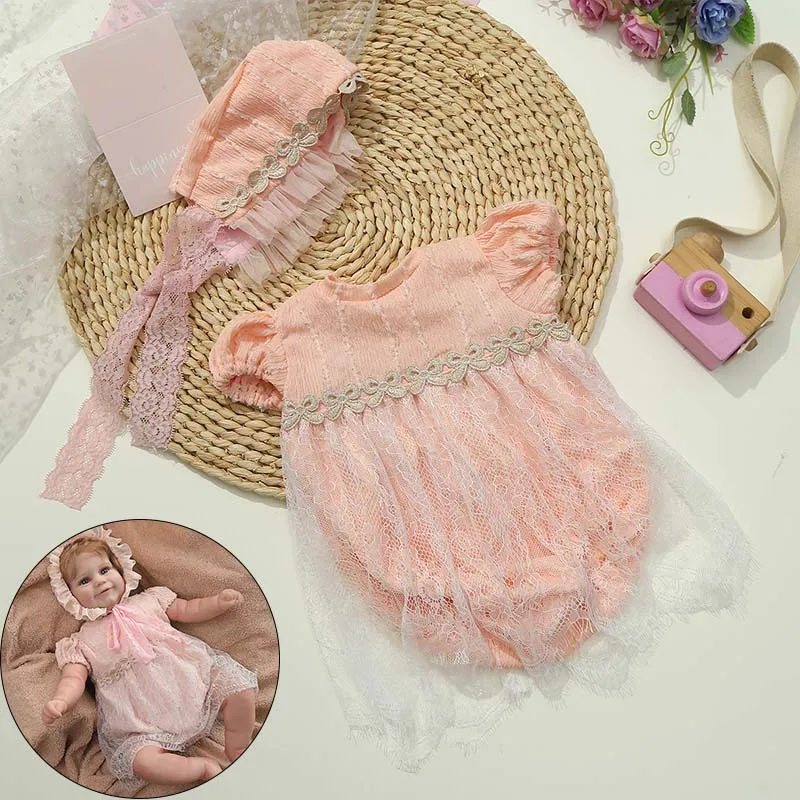 Doll Clothes 60cm Reborn Doll Girl Dress Jumpsuit Vest For 23.62 Inch Reborn Baby Dolls Outfits Reborn Baby Clothing Accessories