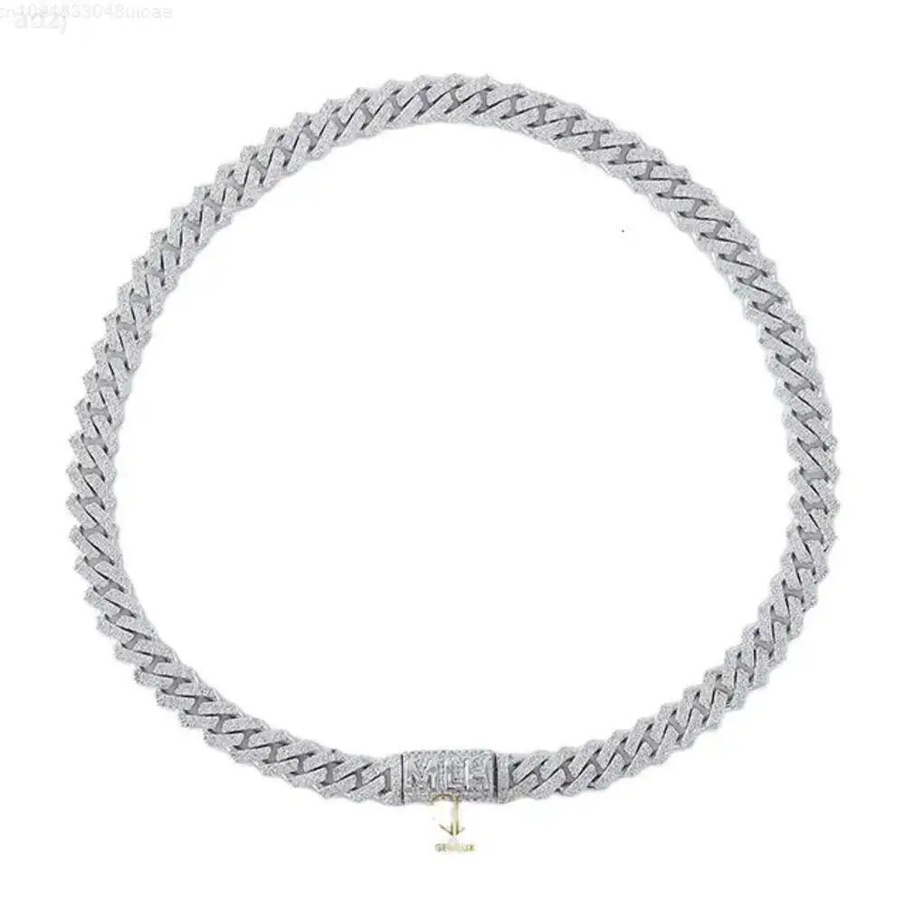 

Quality New Collection Fine Jewelry Iced Out Moissanite Diamond 925 Silver Miami Cuban Link Chain for Men