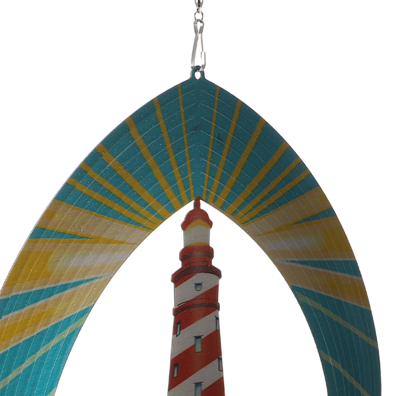 

12 Inch Stainless Steel Colored Metal Blades 3D Dynamic Wind Chime for Balcony Yard Garden Retro Home Decor Wind Bell Hanging