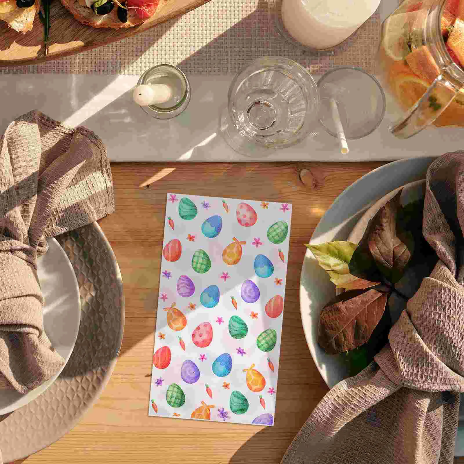 20 قطعة منديل عيد الفصح المتاح ديكور عطلة ورقة حفلة الأرنب احتفالي ماصة المسيل للدموع مقاومة أدوات المائدة