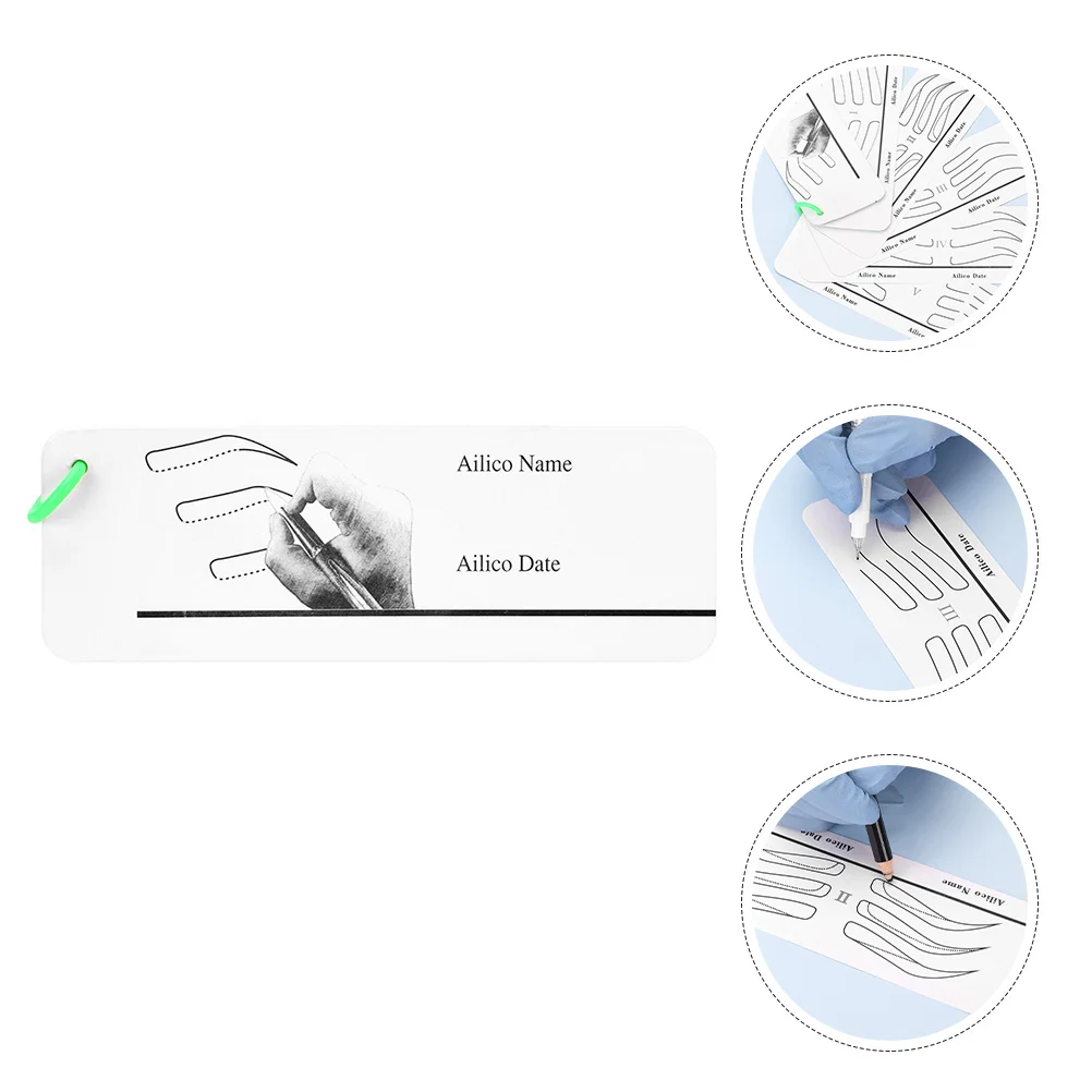 1세트 전문가용 눈썹 스텐실 종이 재질 재사용 가능 메이크업 도구, 대칭 눈썹 DIY 눈썹 모양 만들기 템플릿 키트