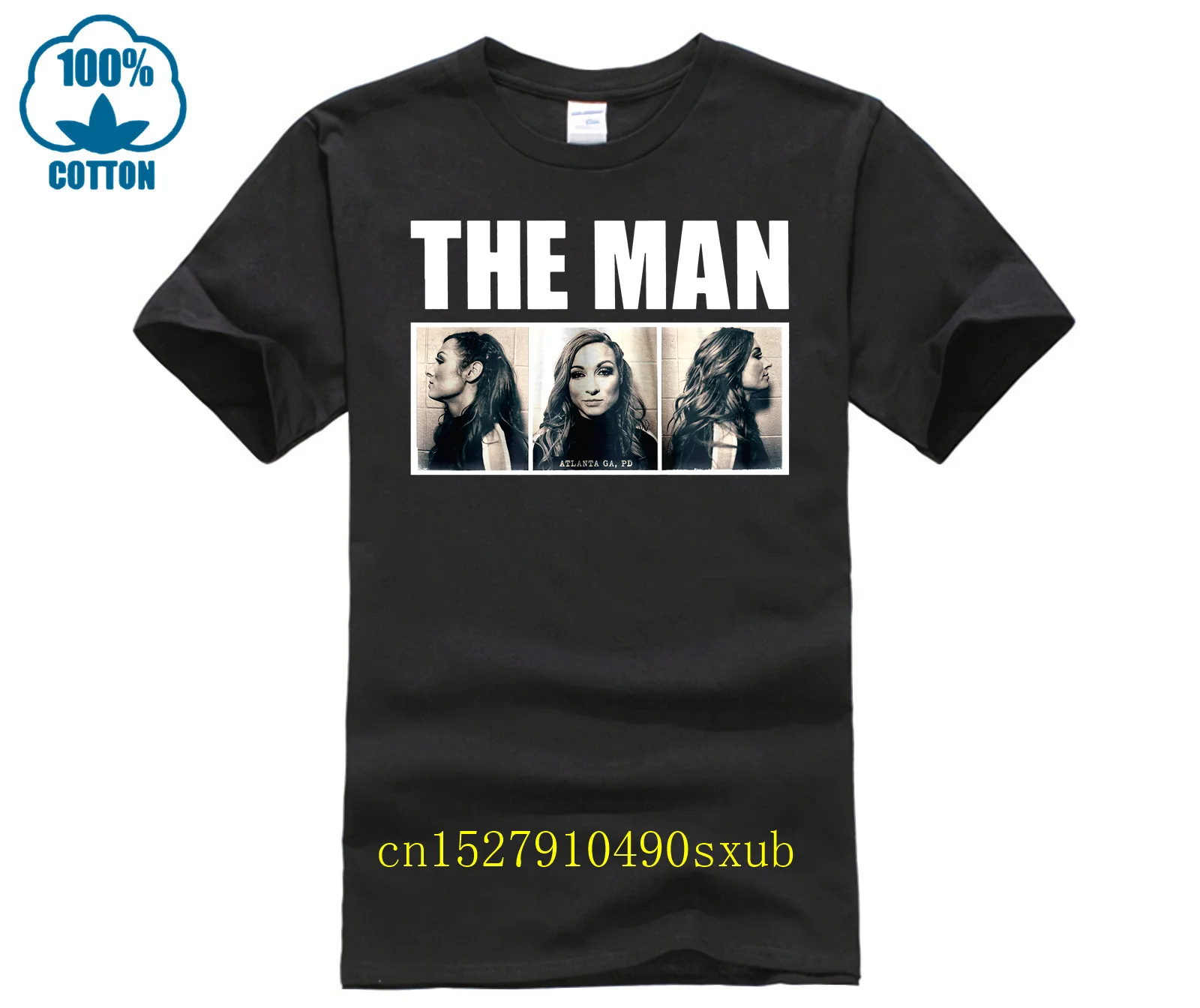 Becky Lynch The Man Mugshot Shirt man's t-shirt