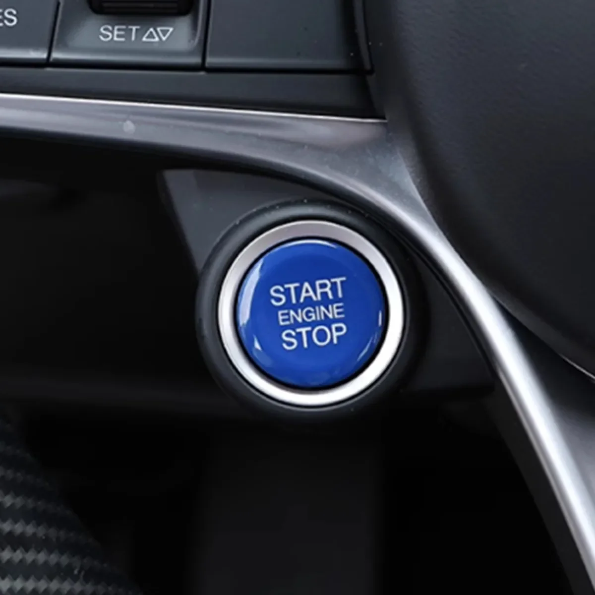 Afbeelding 5: Start Stop Motor Knop Cover Reparatie Vervanging voor Alfa Romeo Giulia Stelvio 2017-2019 Auto Styling Accessoires