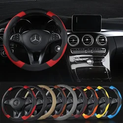PU LeatherCar Steering Wheel Cover Breathable Anti Slip Covers Suitable 37-38cm Auto Decoration Car Accessories
