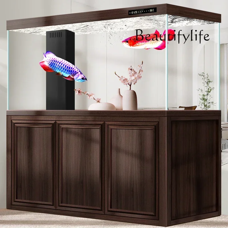 Fish tank living room, new bottom filter, no change of water family box, ultra-white glass, fashionable and advanced sense