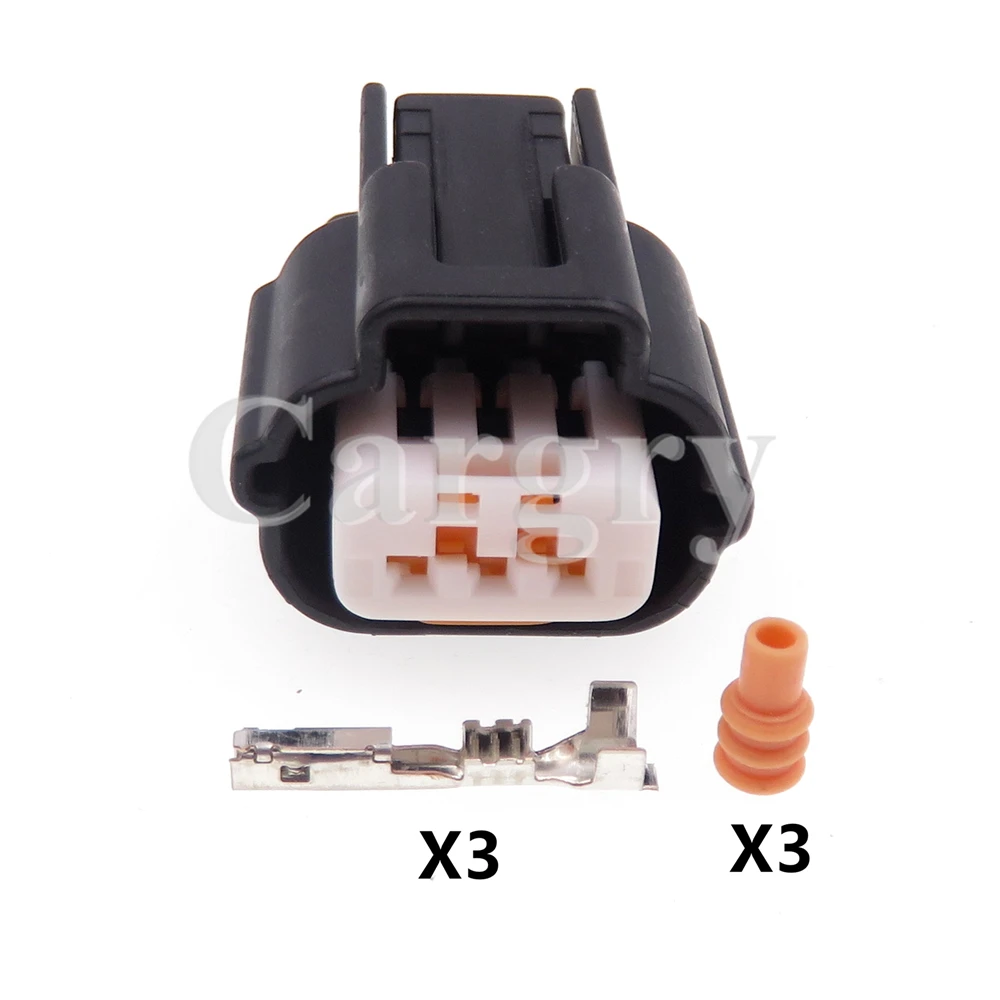 1 Set 3P PK605-03027 AC Assembly Automotive Electrical Plugs Car Plastic Housing Connector For Mitsubishi