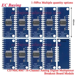 1-50Pcs CD74HC4067 74HC4067 CMOS 16-Channel Way ADC Analog Digital Multiplexer High-speed Breakout Board Module For Arduino DIY