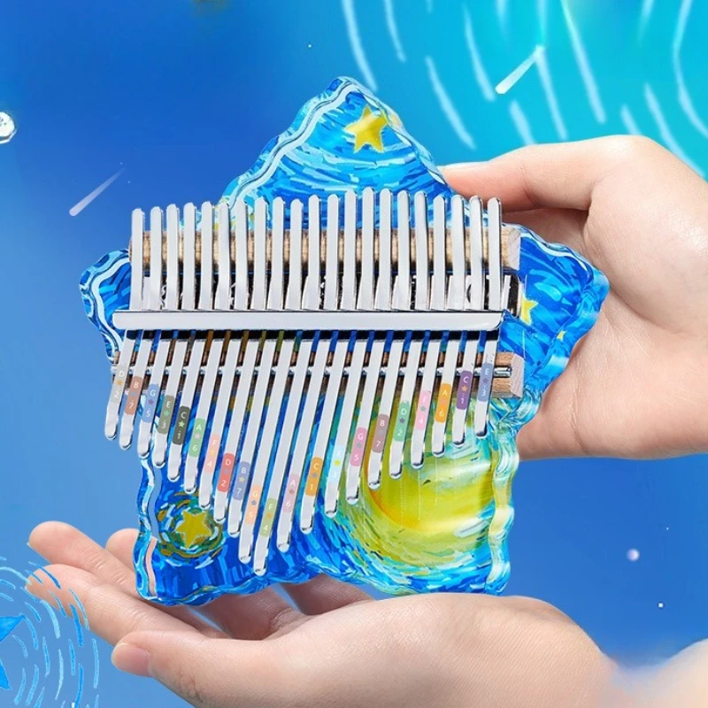 Acrylic Kalimba Children Meditation Professional Kalimba Adults Practice Transparent Thumbs Piano Portable Keyboard Instruments