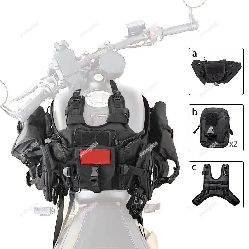 

Motorcycle Tank Bag Base, Universal Functional Tank Vest Riding Accessory