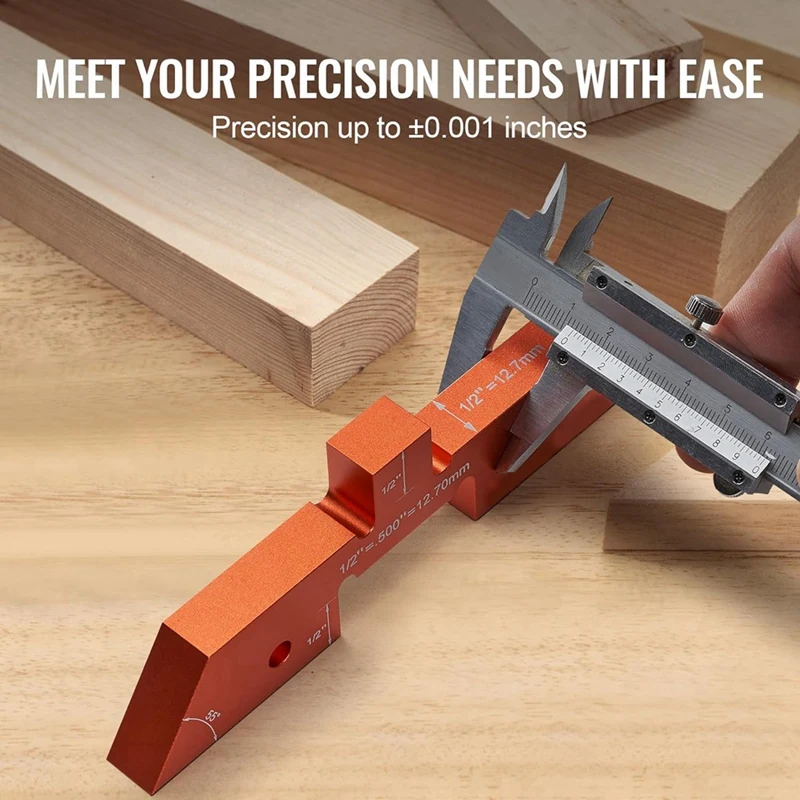 A98E-Router Table Setup Bars, 14 Pcs, Precision Aluminum Setup Blocks Height Gauge Set, With Laser Engraved Size Markings