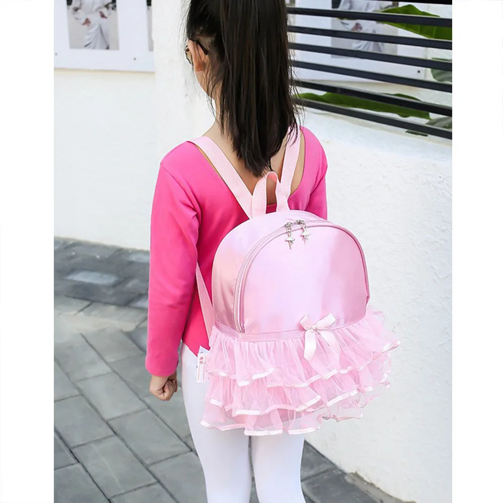 New Solid Color Bow Ballet Bag, Customizable Name, Embroidered Children's Dance Backpack, Give Girl Dance Gift Bag As A gift