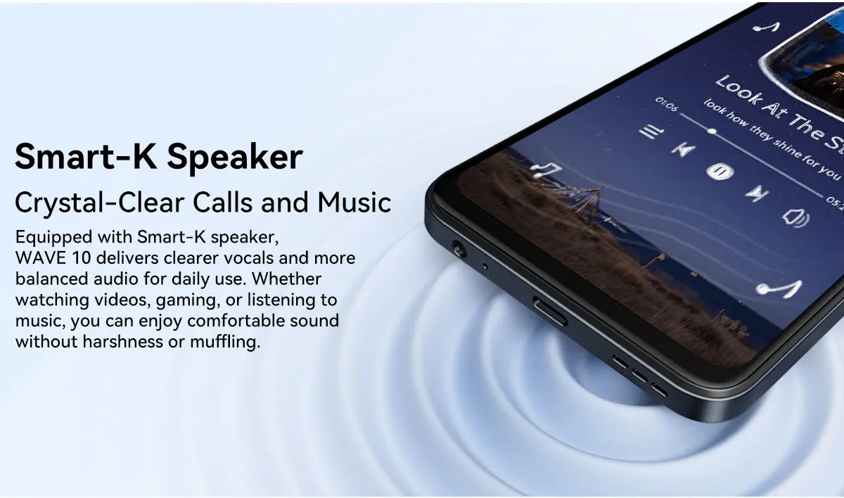 Blackview WAVE 10 Smartphone 6.88 HD+ 120Hz IPS Display Octa-Core 8GB 256GB 32Mp Camera 5000mAh 3 Card Slot Android 16 Cellphone